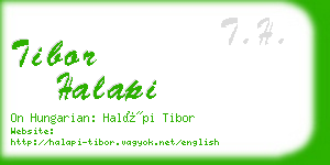 tibor halapi business card